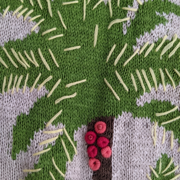 JJill Knit Palm Tree Sweater - Picture 3 of 4